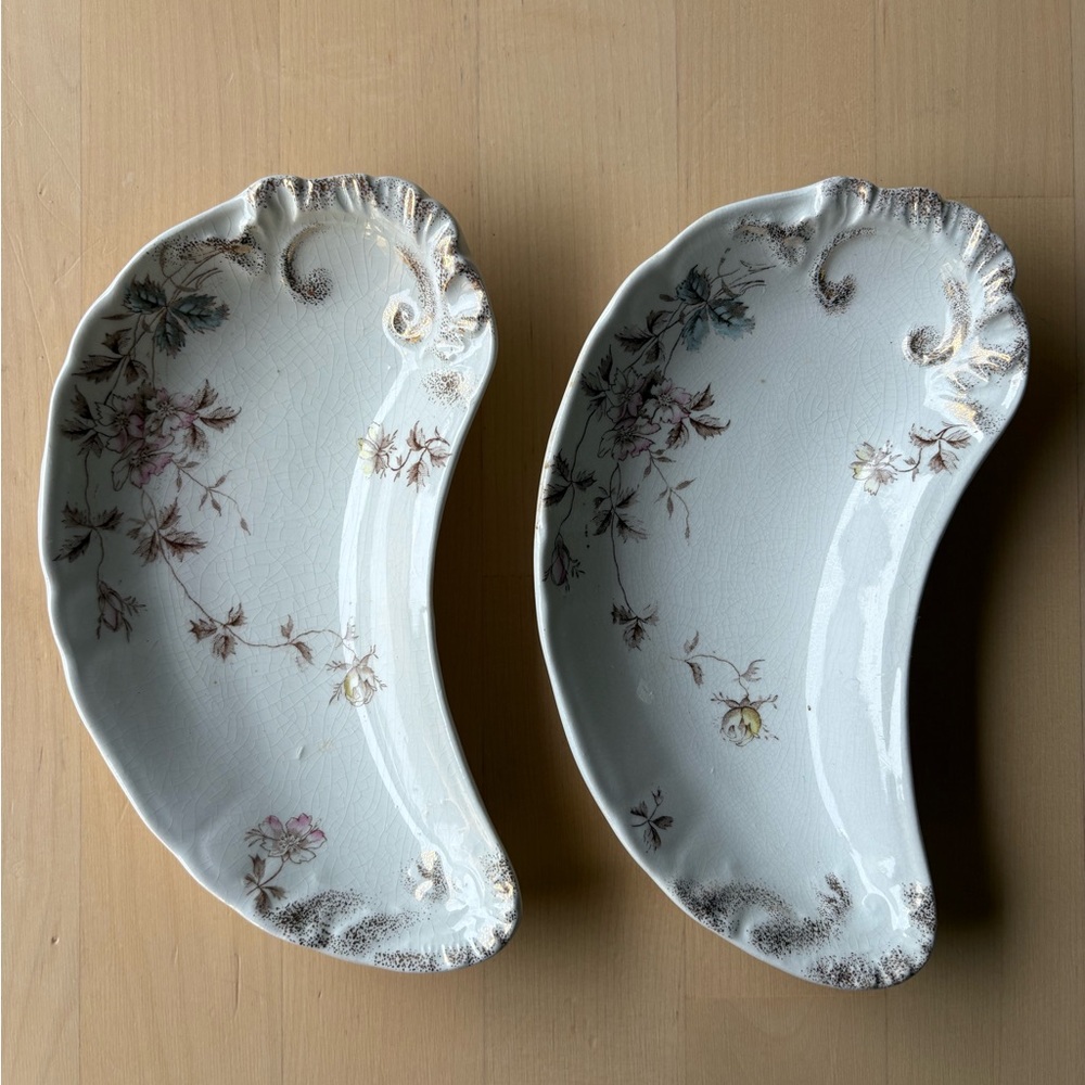 J. & G. Meakin Hanley England semi-porcelain side dish set of 2